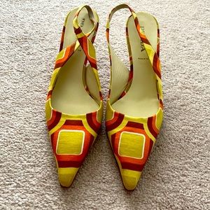 Authentic Prada Calzature Donna Slingback Heels.